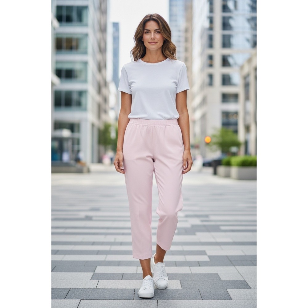 J.‎ Crew Women's Pink Elastic Waist Cropped Pants Size 12